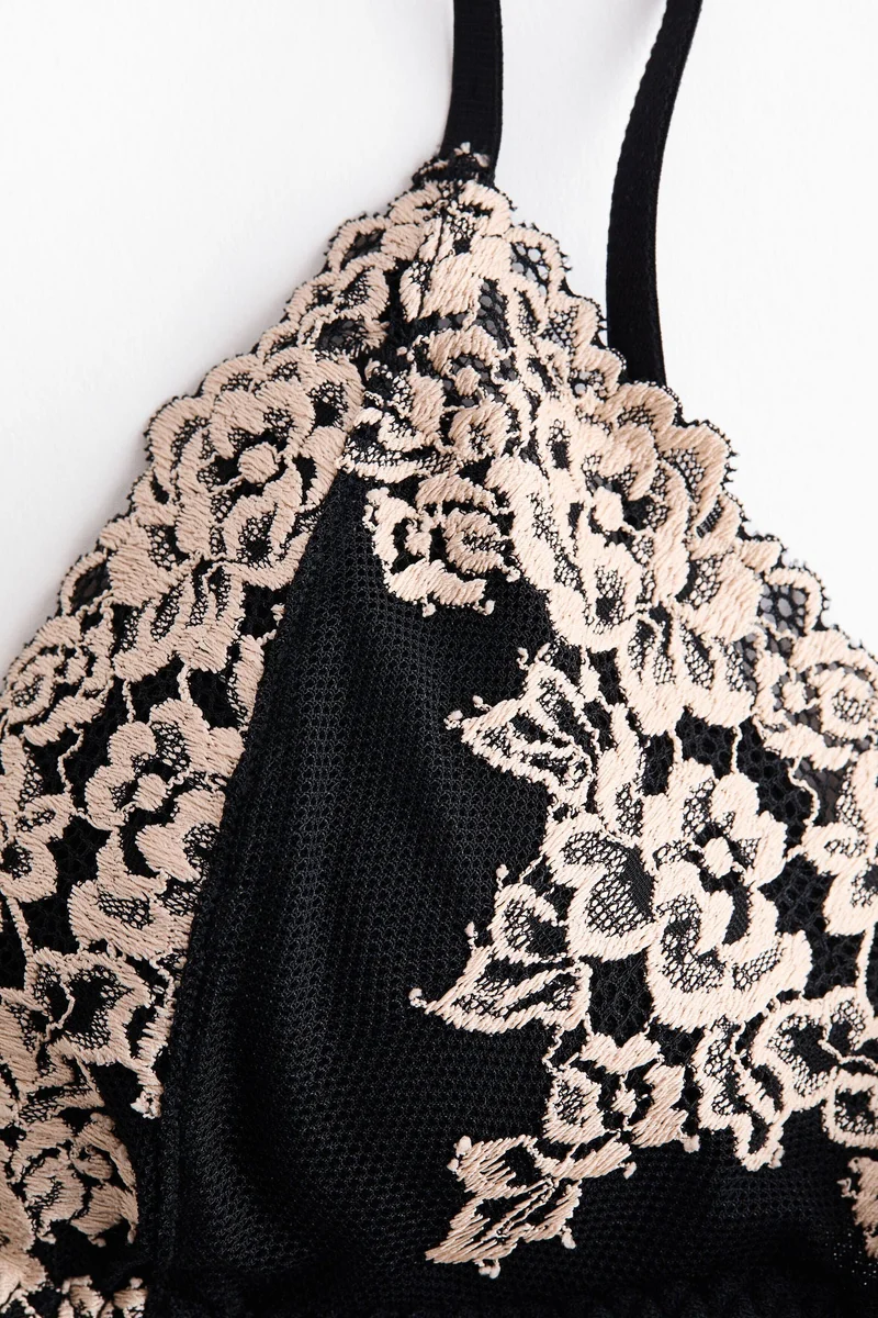 اتش اند ام حمالة صدر دانتيل مبطنة ناعمة